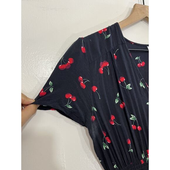 Cherries Cherry Girl Cottagecore Romantic Boho Maxi Dress Whimsigoth Y2K Pin Up - Picture 4 of 16